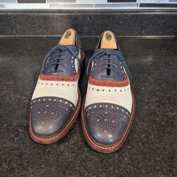 Men's size 9.5 Johnston & Murphy 1850 spectator cap toe - Picture 2 of 7